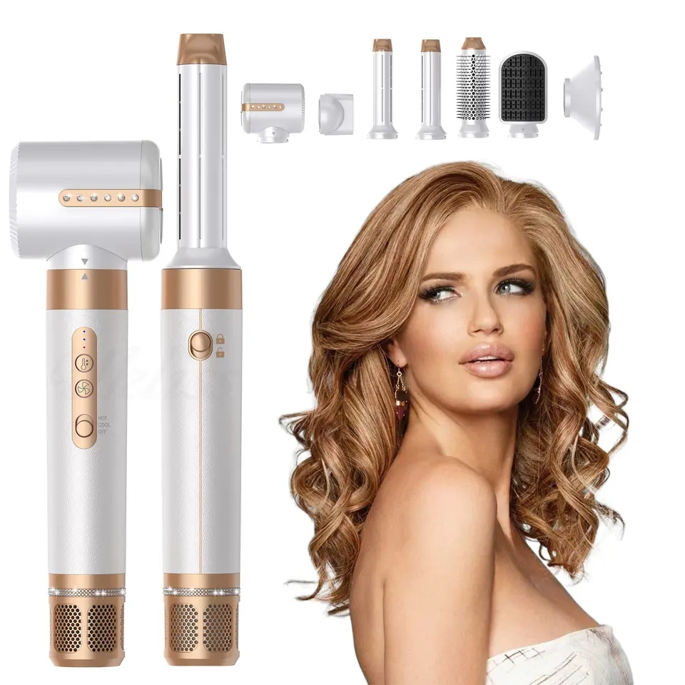 Mosrugs | 7-in-1 Airwrap Hair Styler | Multi-Functional Styling Tool for Curls, Waves & Straightening