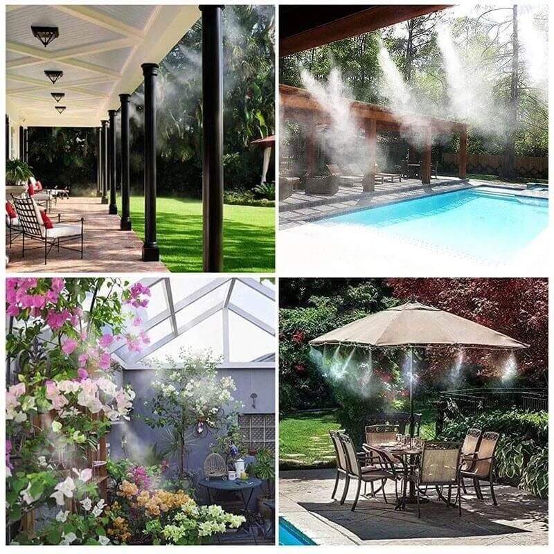 Garden Sprinkler Set with Adjustable Mist or Spray Nozzles and 5–20 m Hose