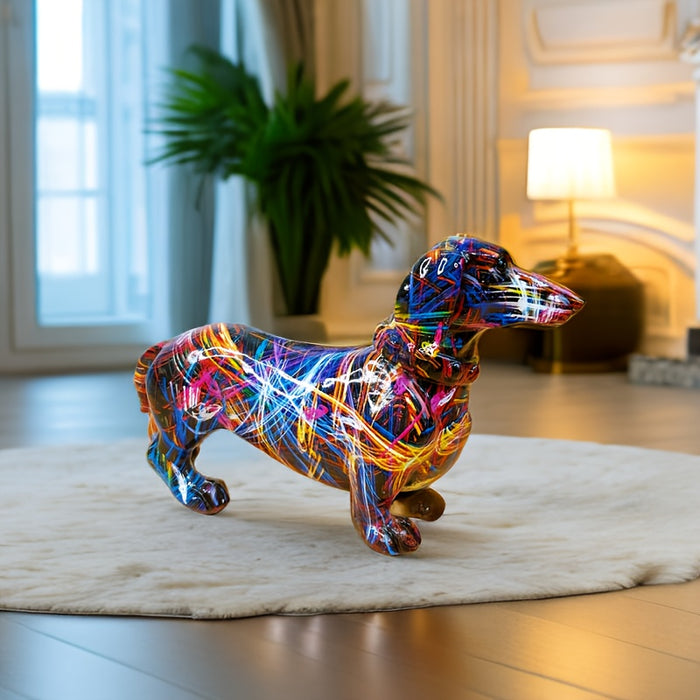 Mosrugs | Dachshund Delight – Colourful Dachshund Ornament for a Playful Touch at Home