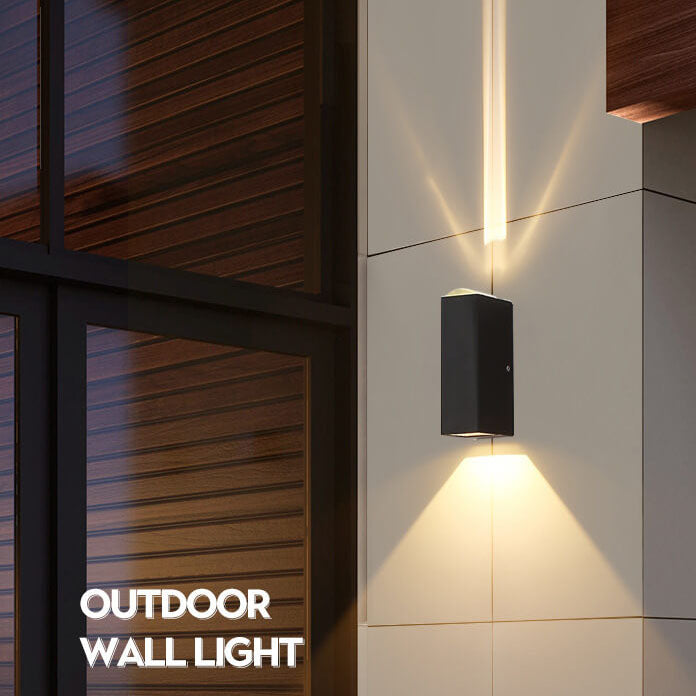 Mosrugs | Modern Waterproof LED Outdoor Wall Light – Rectangular Aluminium Fixture
