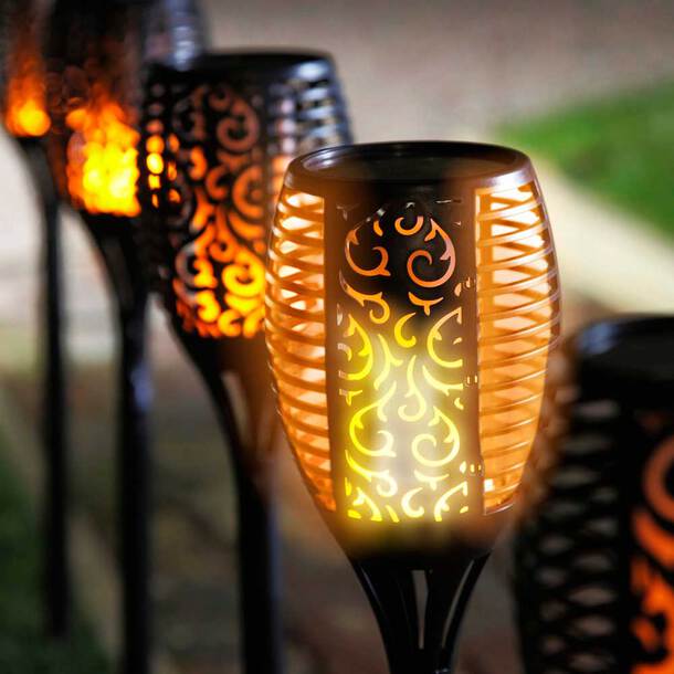 Mosrugs | SolarFlare – Outdoor Solar Torch with Realistic Flickering Flame & Weatherproof Design