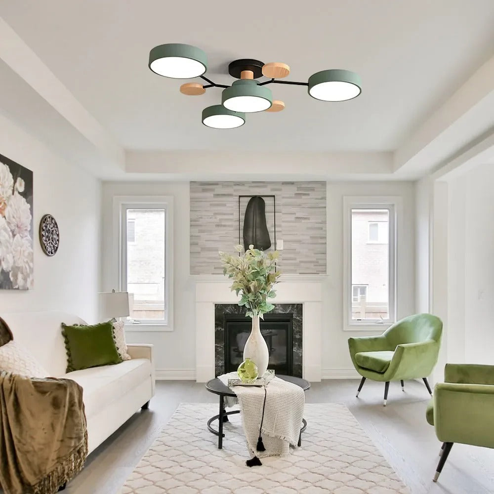 Mosrugs | Contemporary Round Iron LED Chandelier | Energy-Efficient. Stylish Lighting for Living Rooms. Dining Areas & Entryways