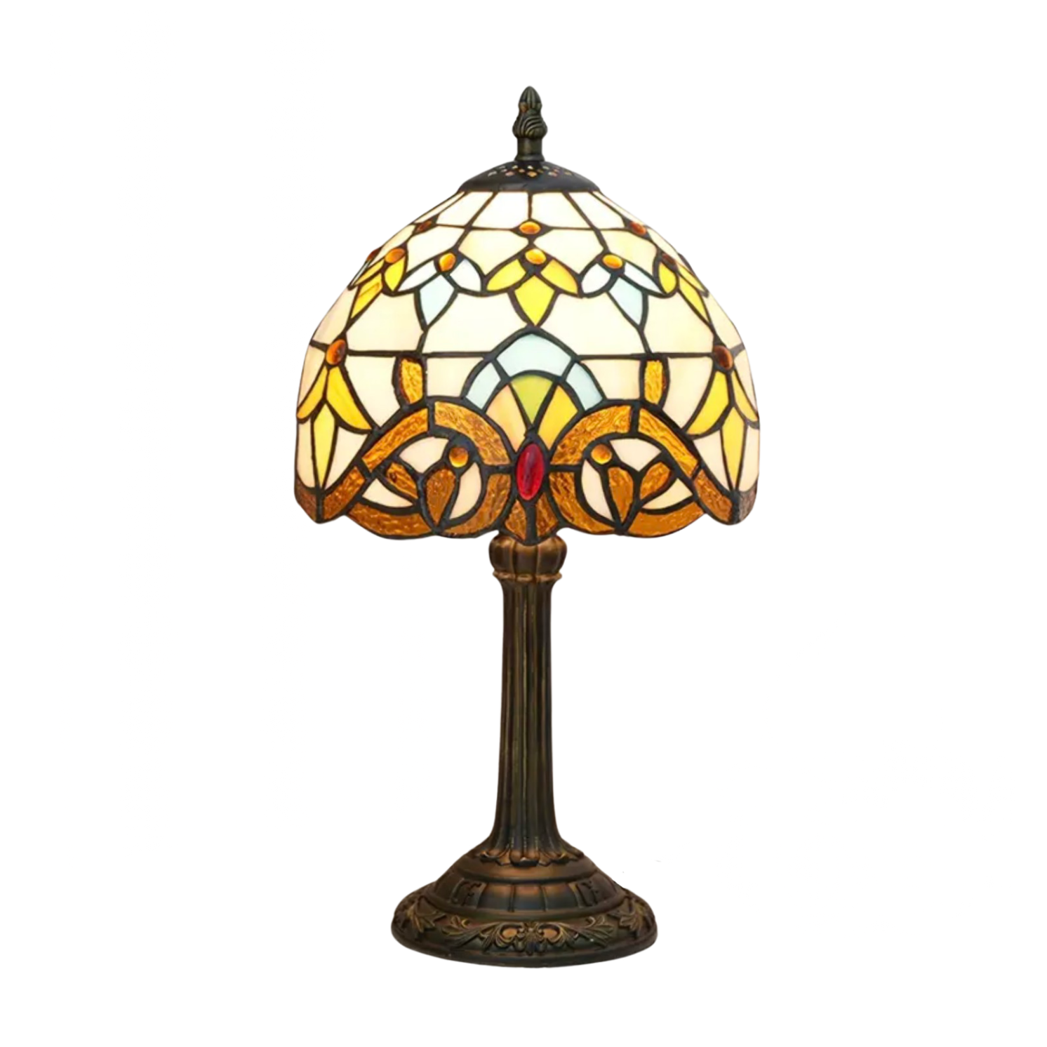 Mosrugs | VerreMystique Tiffany Lamp – Timeless Stained Glass Table Lamp for Warm Ambient Lighting