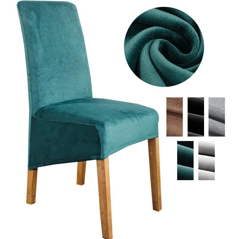 Mosrugs | Stretch Velvet XL Size Dining Chair Covers x4 | Soft. Stretchable & Non-Slip for Home Dining Room Decoration