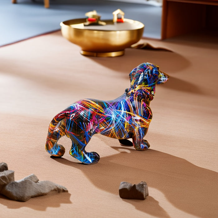 Mosrugs | Dachshund Delight – Colourful Dachshund Ornament for a Playful Touch at Home