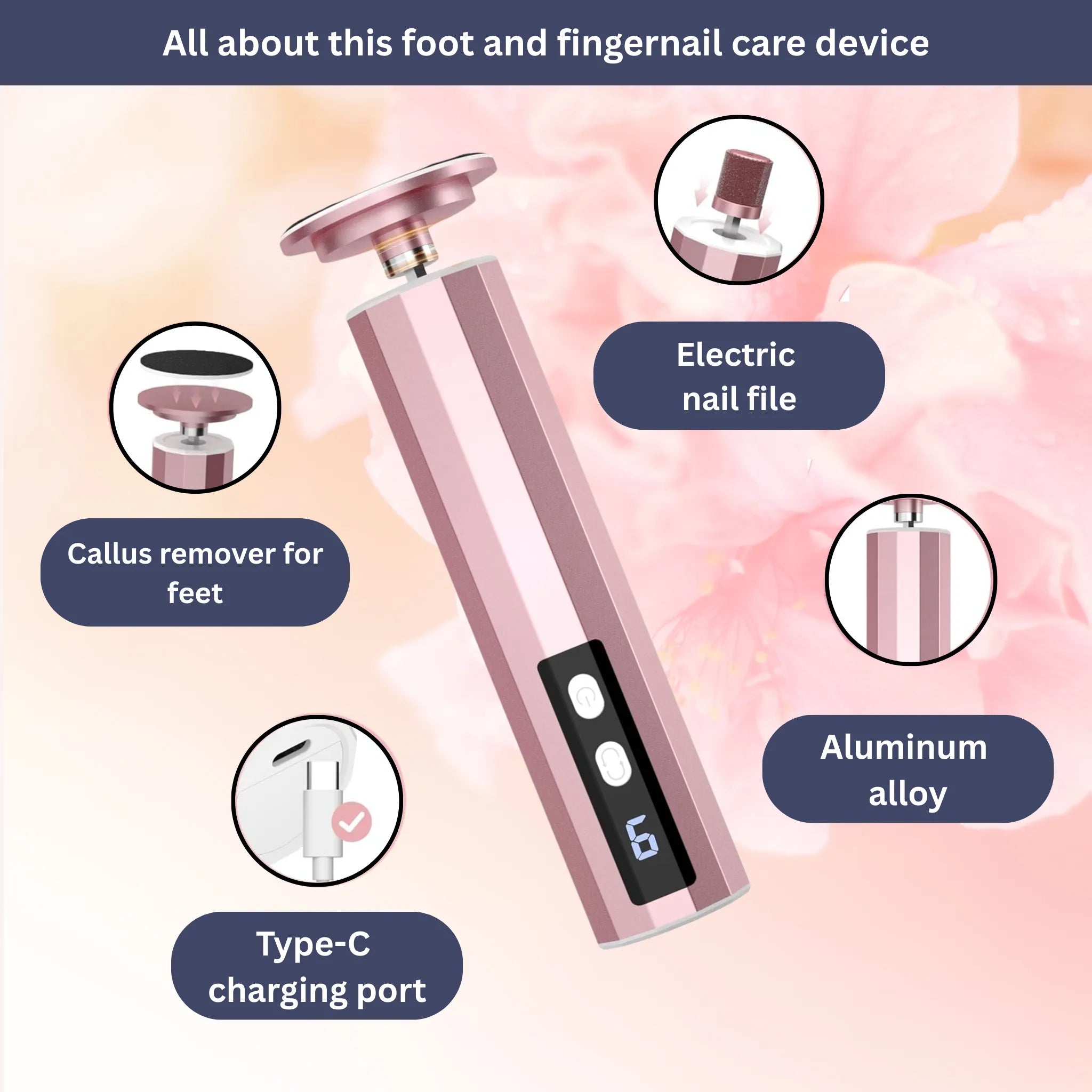 Mosrugs | Electric Callus Remover | Rechargeable, Waterproof & Ideal for Smooth Feet at Home