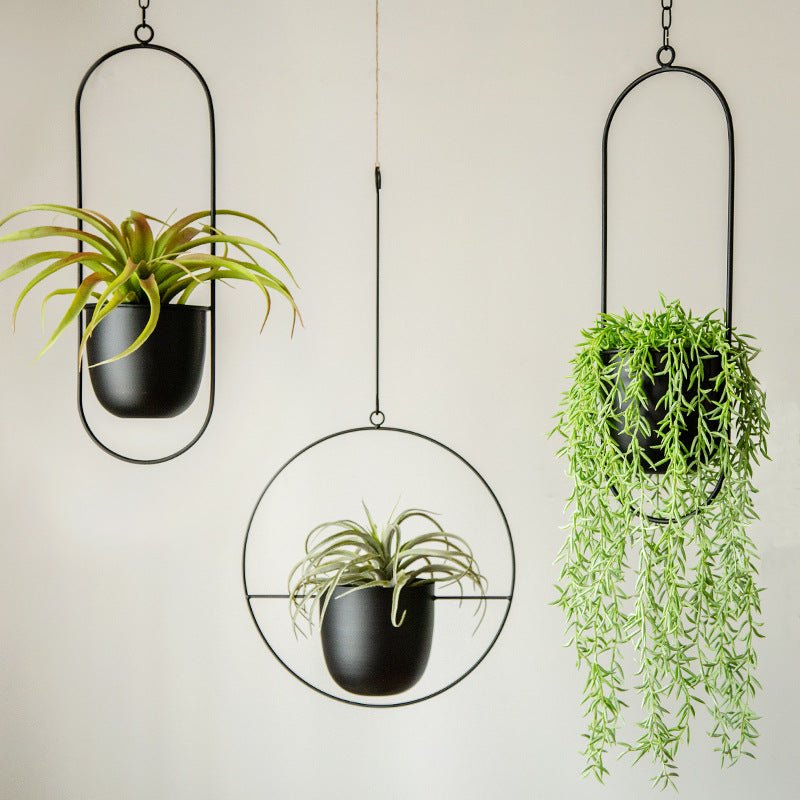 Mosrugs | DecoBloom Hanging Planter – Elegant Indoor & Outdoor Metal Plant Pot with Chain