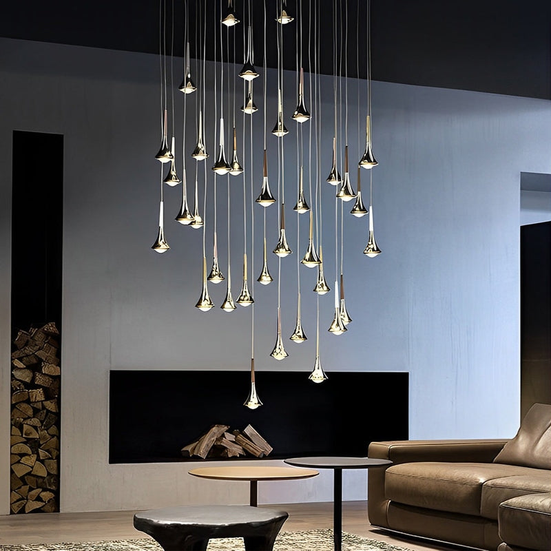 Mosrugs | CascadeLight - Water Drop LED Pendant for Staircases