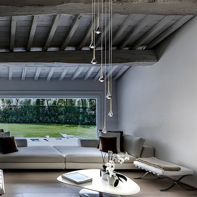 Mosrugs | CascadeLight - Water Drop LED Pendant for Staircases