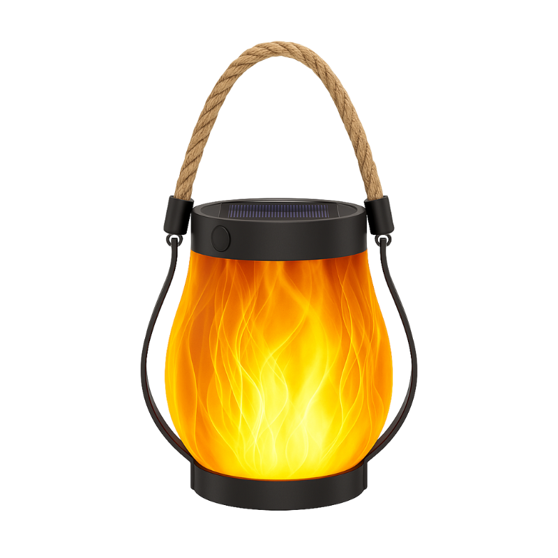 Mosrugs | Solar-Powered Outdoor Lantern | Realistic Flame Effect, All-Weather Proof & Ideal for Cozy Evenings on the Patio or Balcony
