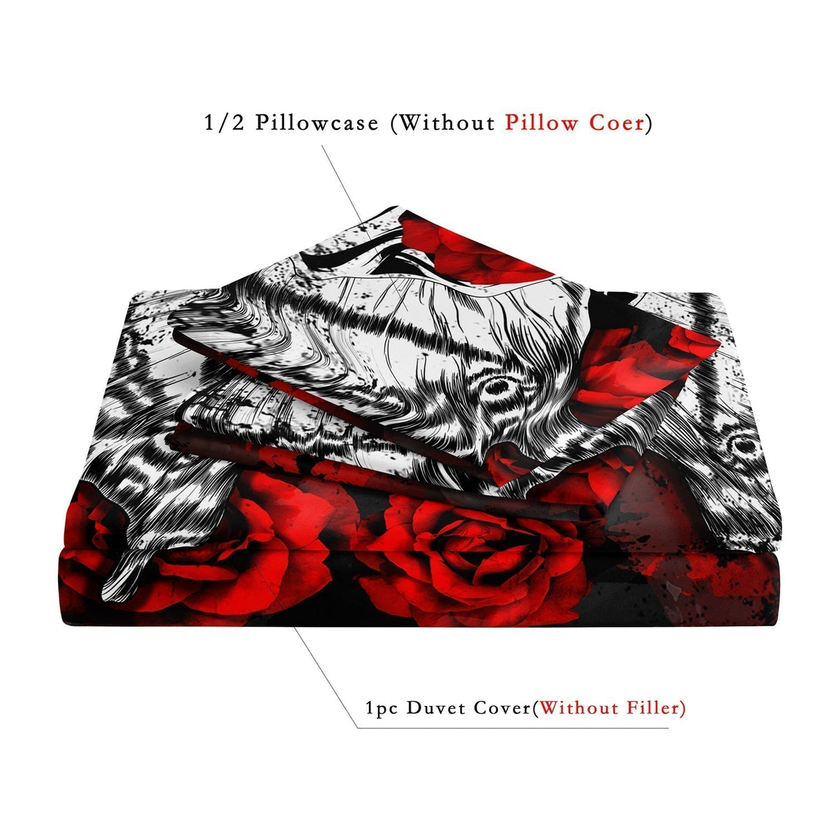 Mosrugs | GothicLuxe - Skull & Rose-Themed Bed Set