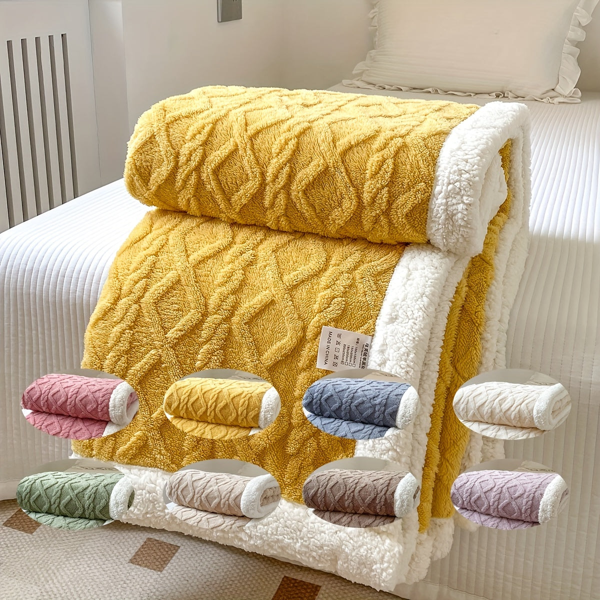 Mosrugs | CozyNest - Reversible Fleece Blanket for Fall and Winter