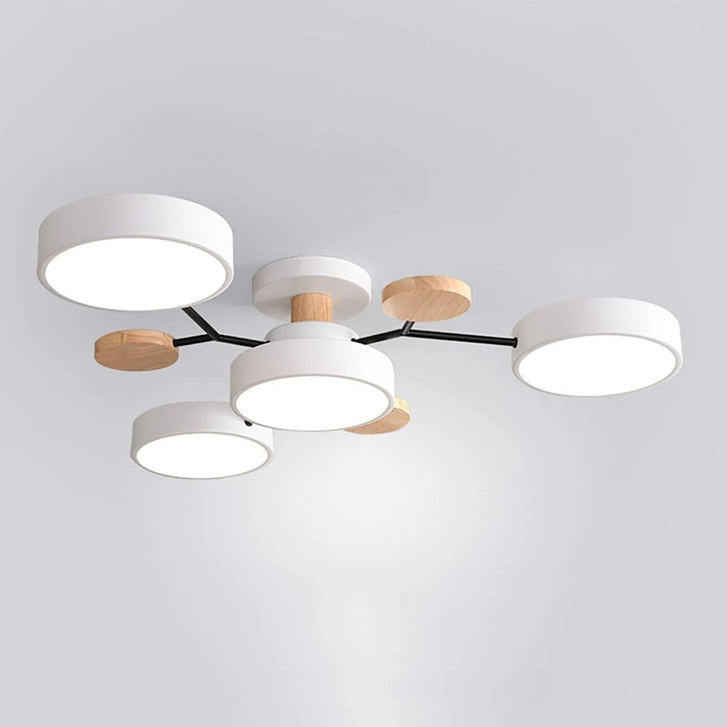 Mosrugs | Contemporary Round Iron LED Chandelier | Energy-Efficient. Stylish Lighting for Living Rooms. Dining Areas & Entryways