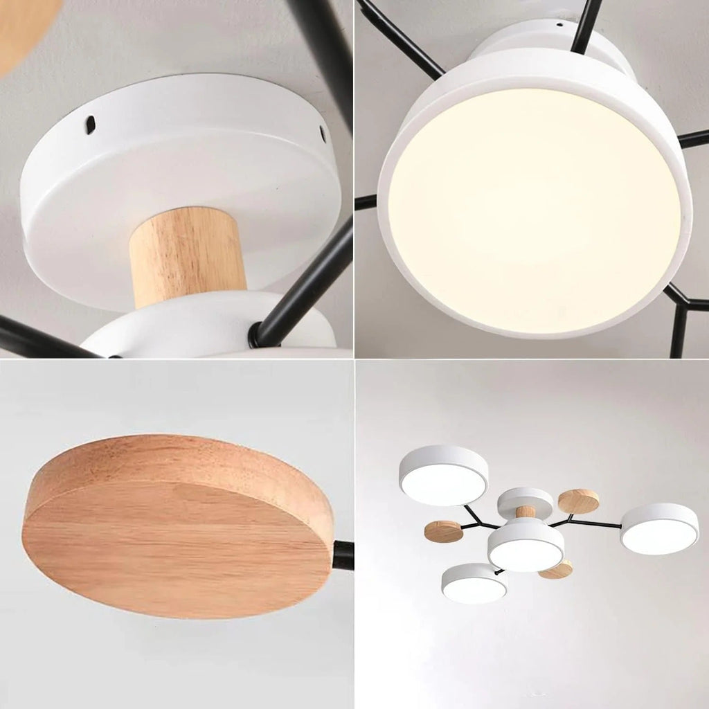Mosrugs | Contemporary Round Iron LED Chandelier | Energy-Efficient. Stylish Lighting for Living Rooms. Dining Areas & Entryways