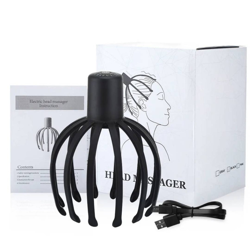 Mosrugs | Smart Electric Octopus Head Massager Machine for Scalp Massage, Stress Relief, Improved Sleep & Multi-Directional Vibration