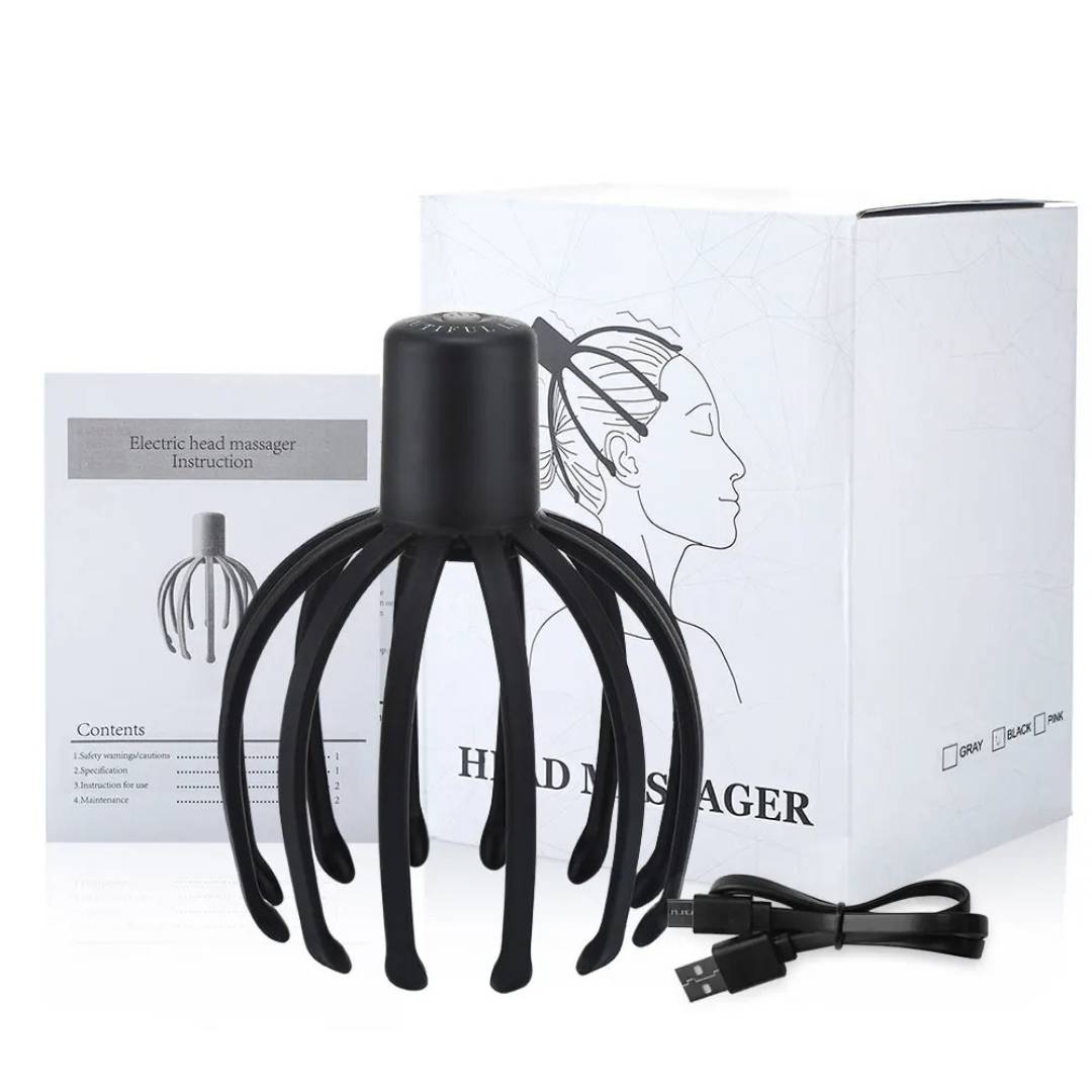 Mosrugs | Smart Electric Octopus Head Massager Machine for Scalp Massage, Stress Relief, Improved Sleep & Multi-Directional Vibration
