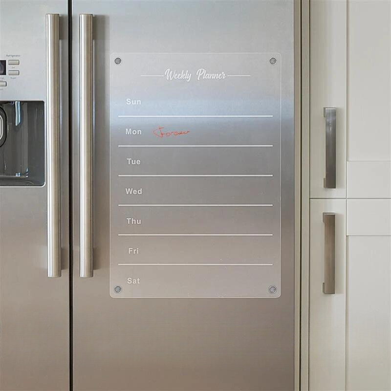 Mosrugs | Weekly Planner Magnetic Fridge Organizer | Vibrant Markers, Easy Wipe Clean & Ideal for Home Kitchen Management