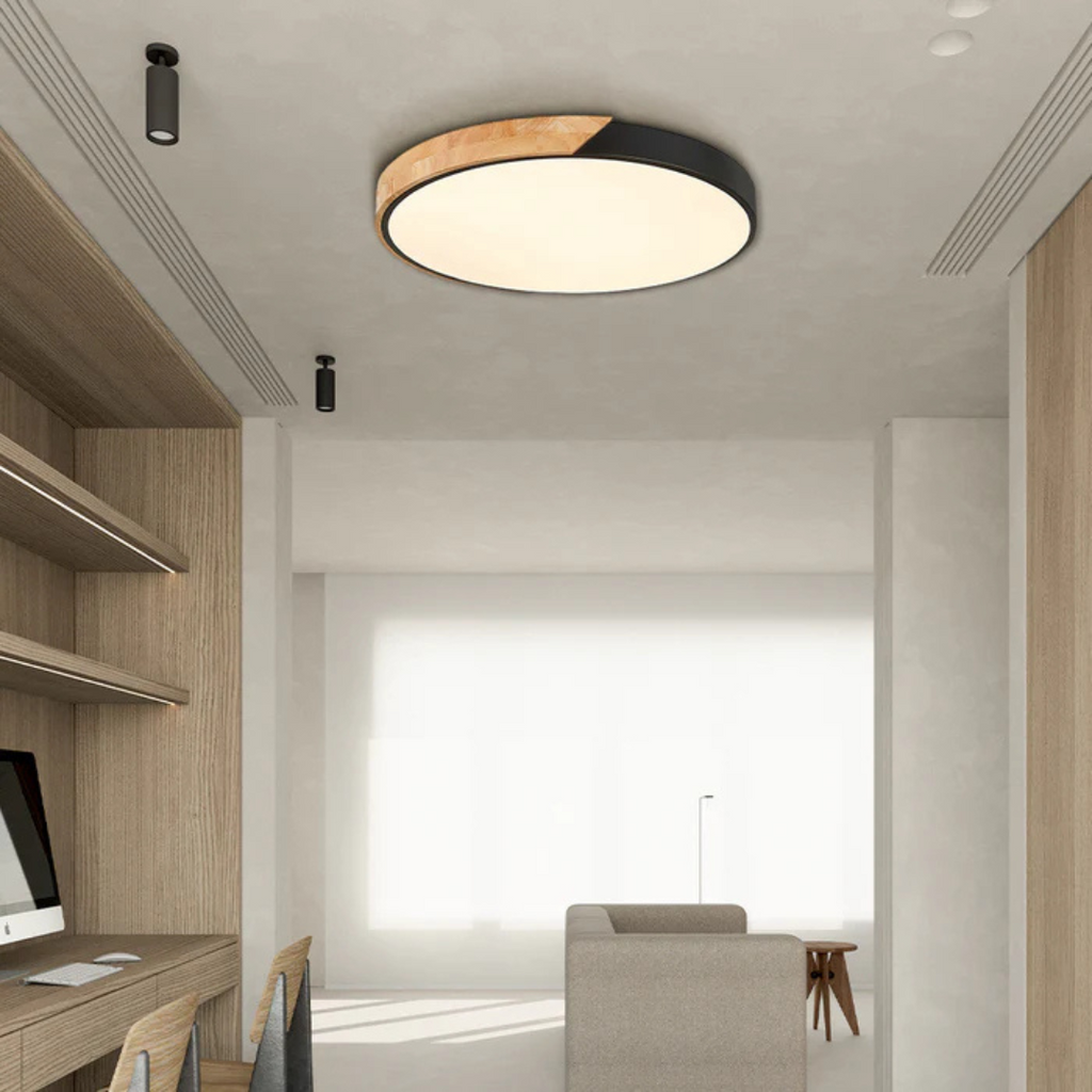 Mosrugs | Delos – Scandinavian Wooden LED Ceiling Light | Modern Energy-Efficient Interior Lighting