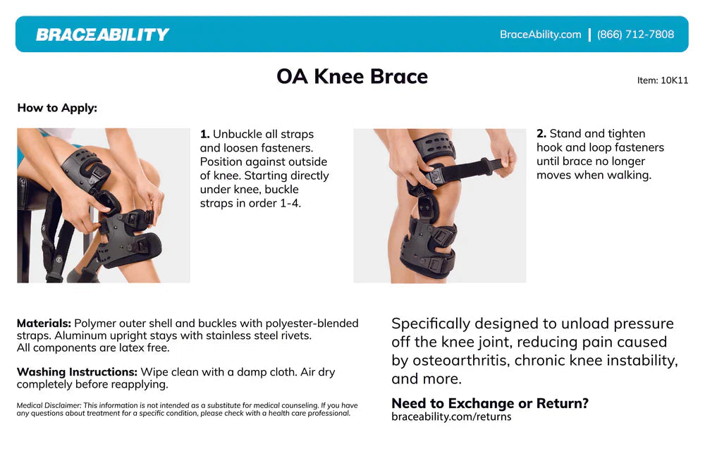 Mosrugs | Osteoarthritis Unloader Knee Brace – Medial & Lateral Support for Bone-on-Bone Arthritis Relief