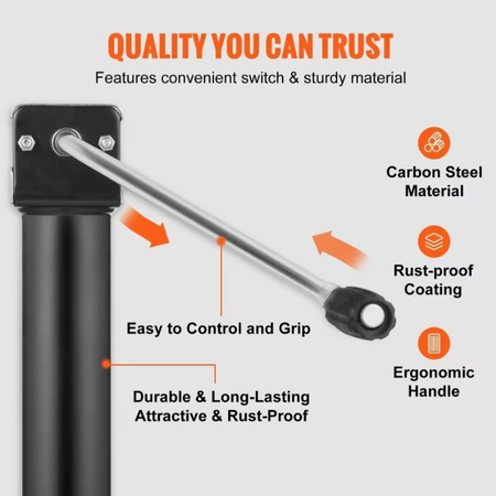 Mosrugs | Heavy-Duty A-Frame Trailer Jack with Drop Leg – 5000 lb Lifting Capacity