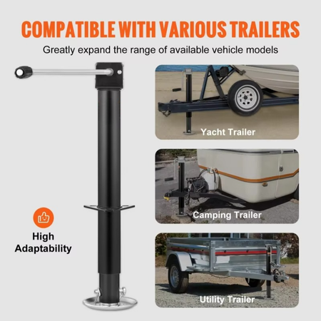 Mosrugs | Heavy-Duty A-Frame Trailer Jack with Drop Leg – 5000 lb Lifting Capacity