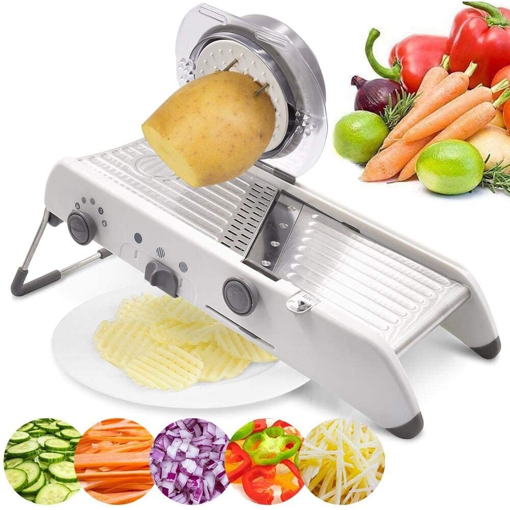 Mosrugs | ProSlice Mandoline Vegetable Slicer – Adjustable Stainless Steel Blades for Precision Cutting