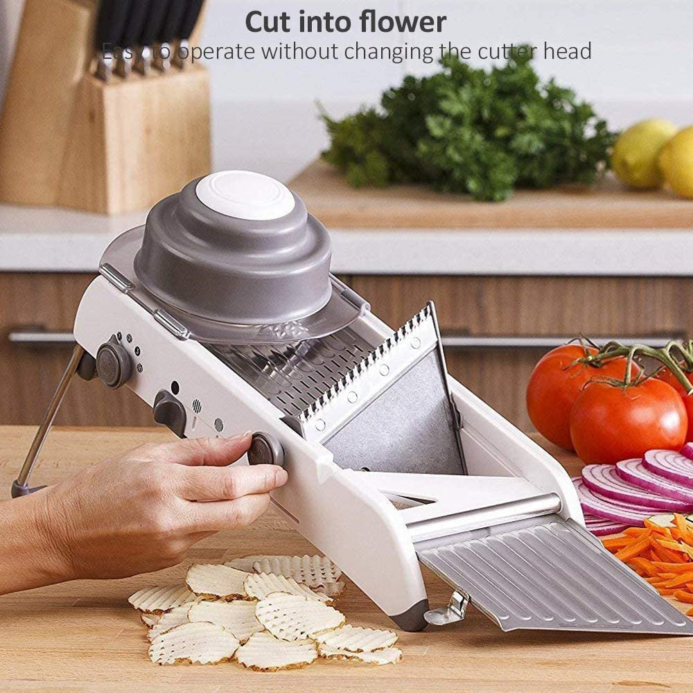 Mosrugs | ProSlice Mandoline Vegetable Slicer – Adjustable Stainless Steel Blades for Precision Cutting