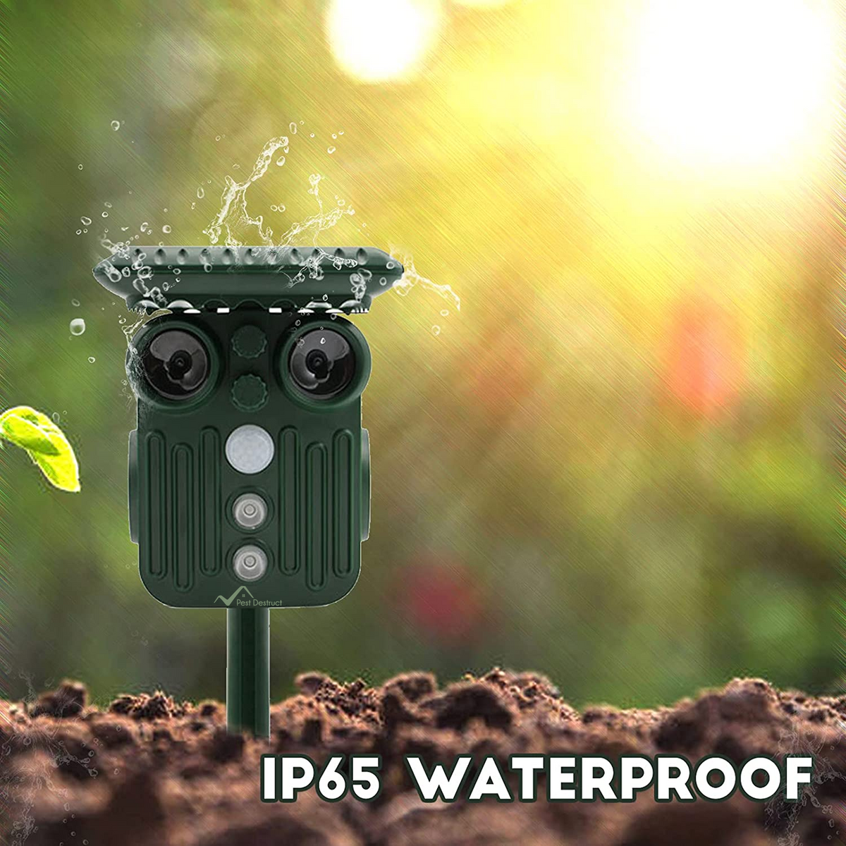 Mosrugs | Ultrasonic Solar Deer Repeller | 5 Adjustable Modes. Waterproof & Eco-Friendly for Home Gardens and Yards