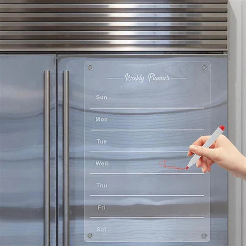 Mosrugs | Weekly Planner Magnetic Fridge Organizer | Vibrant Markers, Easy Wipe Clean & Ideal for Home Kitchen Management