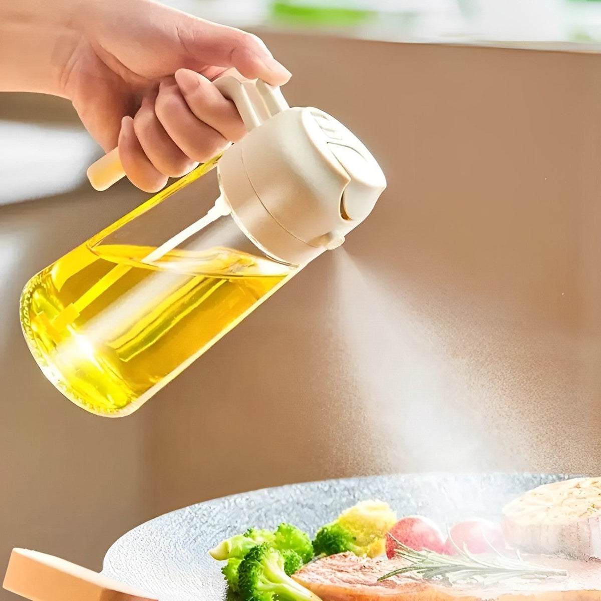 Mosrugs | 2-in-1 Olive Oil Dispenser & Sprayer – Perfect for Cooking, Salads, and BBQ