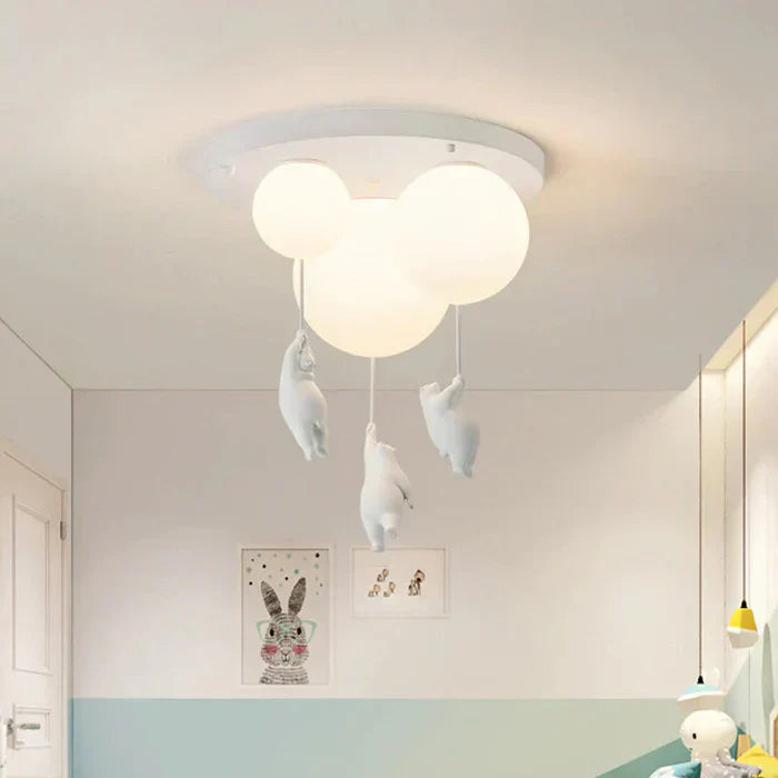 Mosrugs | CloudBear Kids Ceiling Light – Bear & Balloon LED Pendant Lamp for Nursery and Bedroom Decor