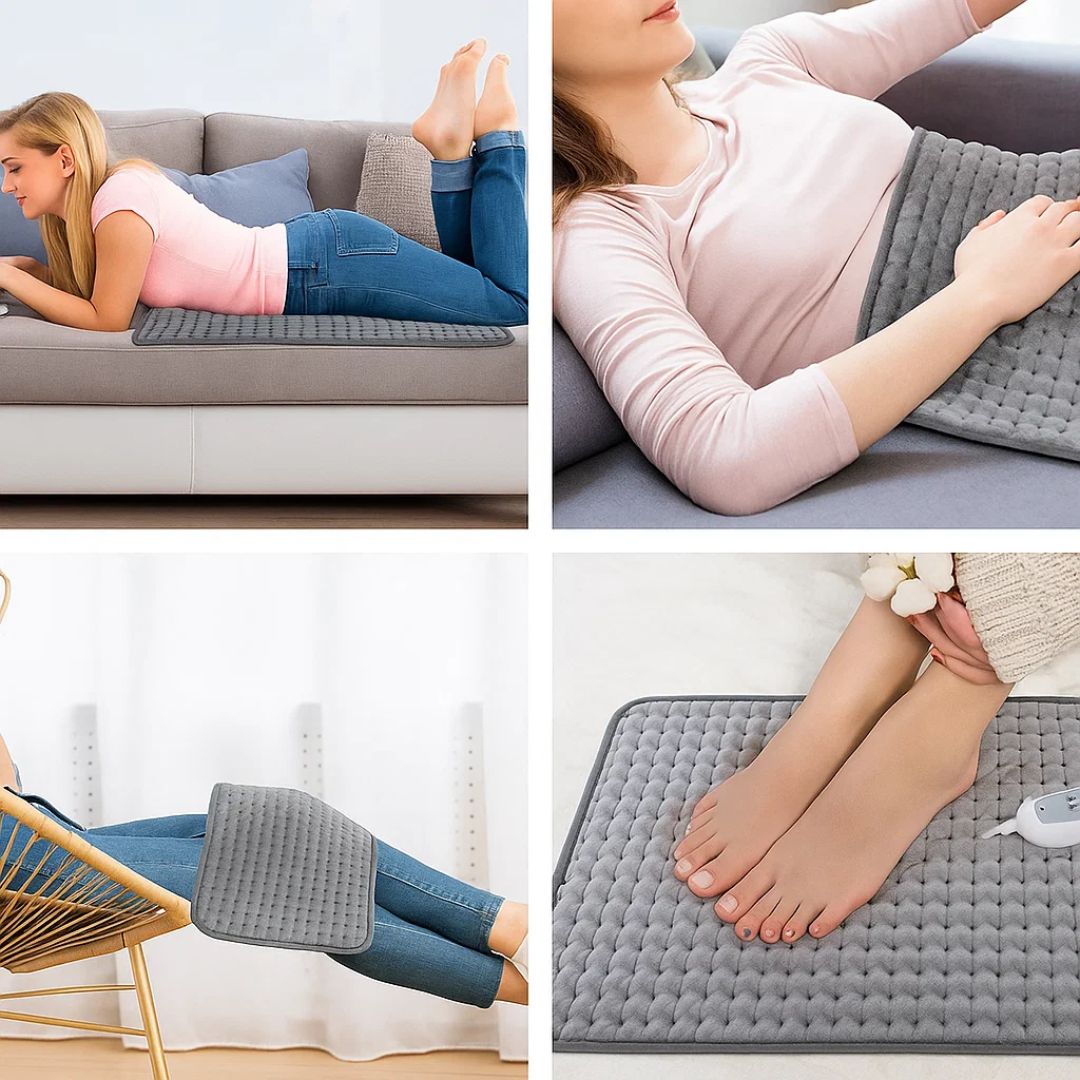 Mosrugs | Portable Heated Pads Pad for Back Pain, Muscle and Joint Pain Relief – Adjustable Heat for Cramps and Stress