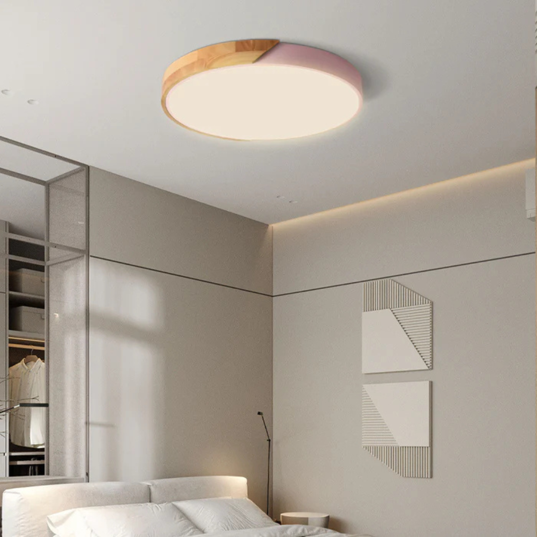 Mosrugs | Delos – Scandinavian Wooden LED Ceiling Light | Modern Energy-Efficient Interior Lighting