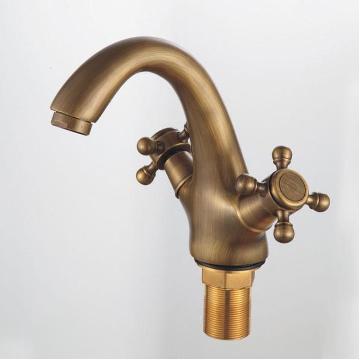 Mosrugs | Industrial Wide-Spread Bathroom Faucet with Dual Cross Handles – Brass Construction
