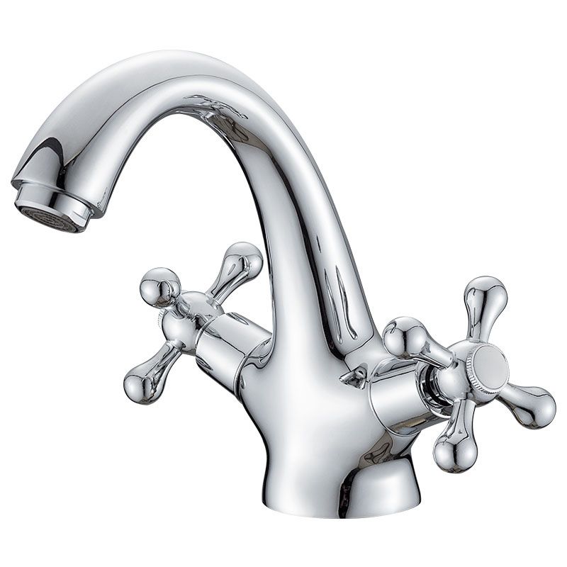 Mosrugs | Industrial Wide-Spread Bathroom Faucet with Dual Cross Handles – Brass Construction