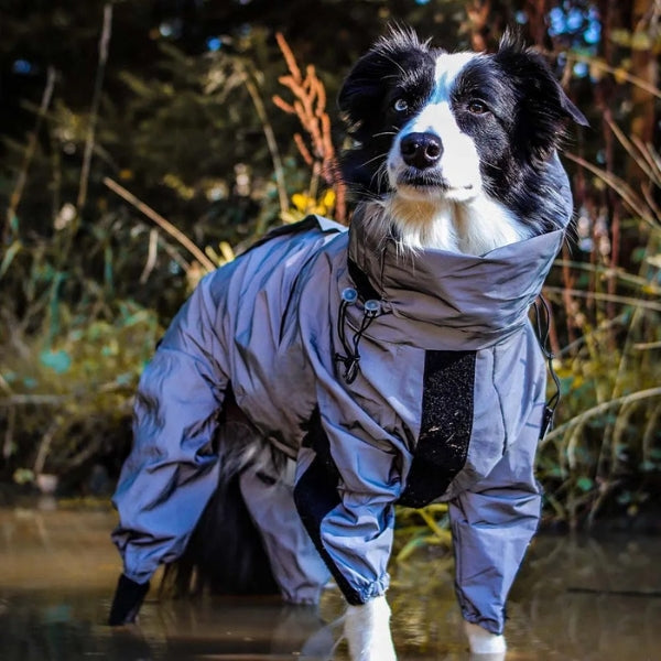 Mosrugs | Waterproof Dog Coat with Legs – Reflective Dog Rain Jacket for Small & Large Breeds | Best Rain Coat for Dogs UK