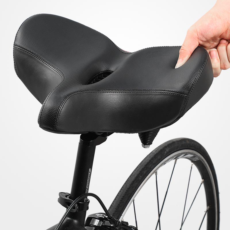 Mosrugs | RideEase - Extra Wide & Breathable Comfortable Bike Saddle, Ergonomic Bicycle Seat