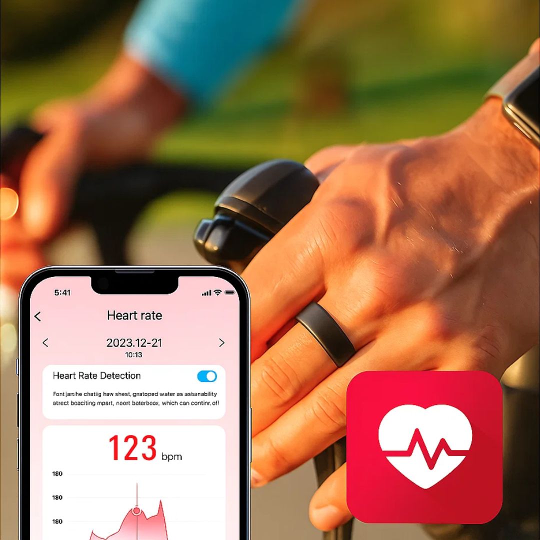 Mosrugs | Smart Ring Sleep & Wellness Tracker - Waterproof Fitness Tracker Ring for Active Lifestyles - Health Monitoring Device