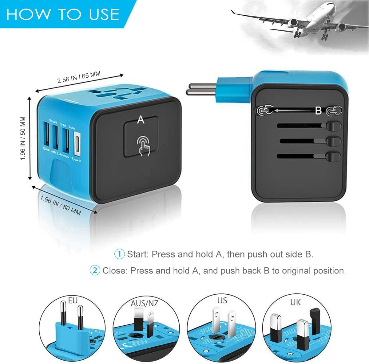 Mosrugs | Ultimate Travel Power Hub: All-in-One Universal Adapter