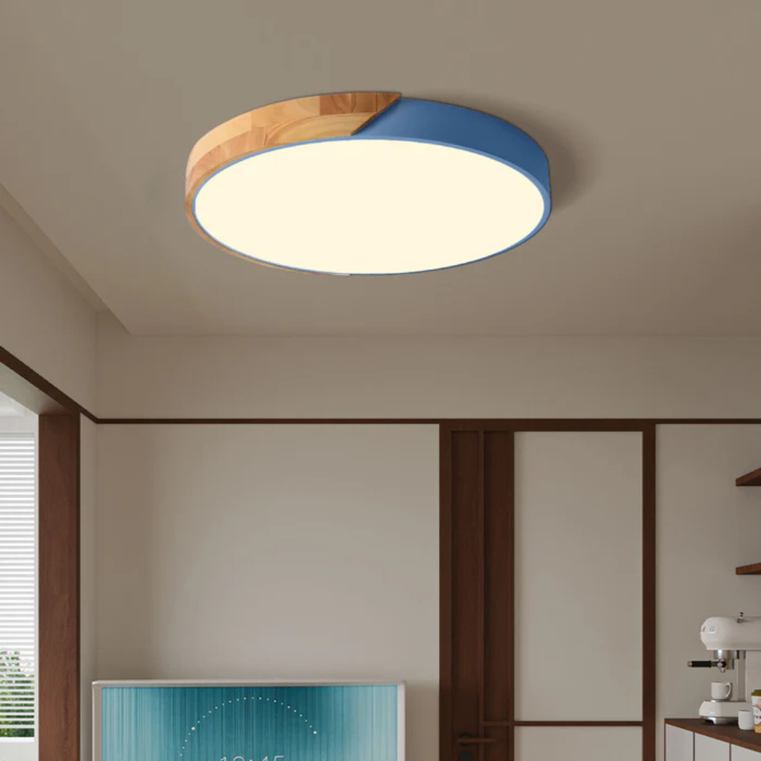 Mosrugs | Delos – Scandinavian Wooden LED Ceiling Light | Modern Energy-Efficient Interior Lighting
