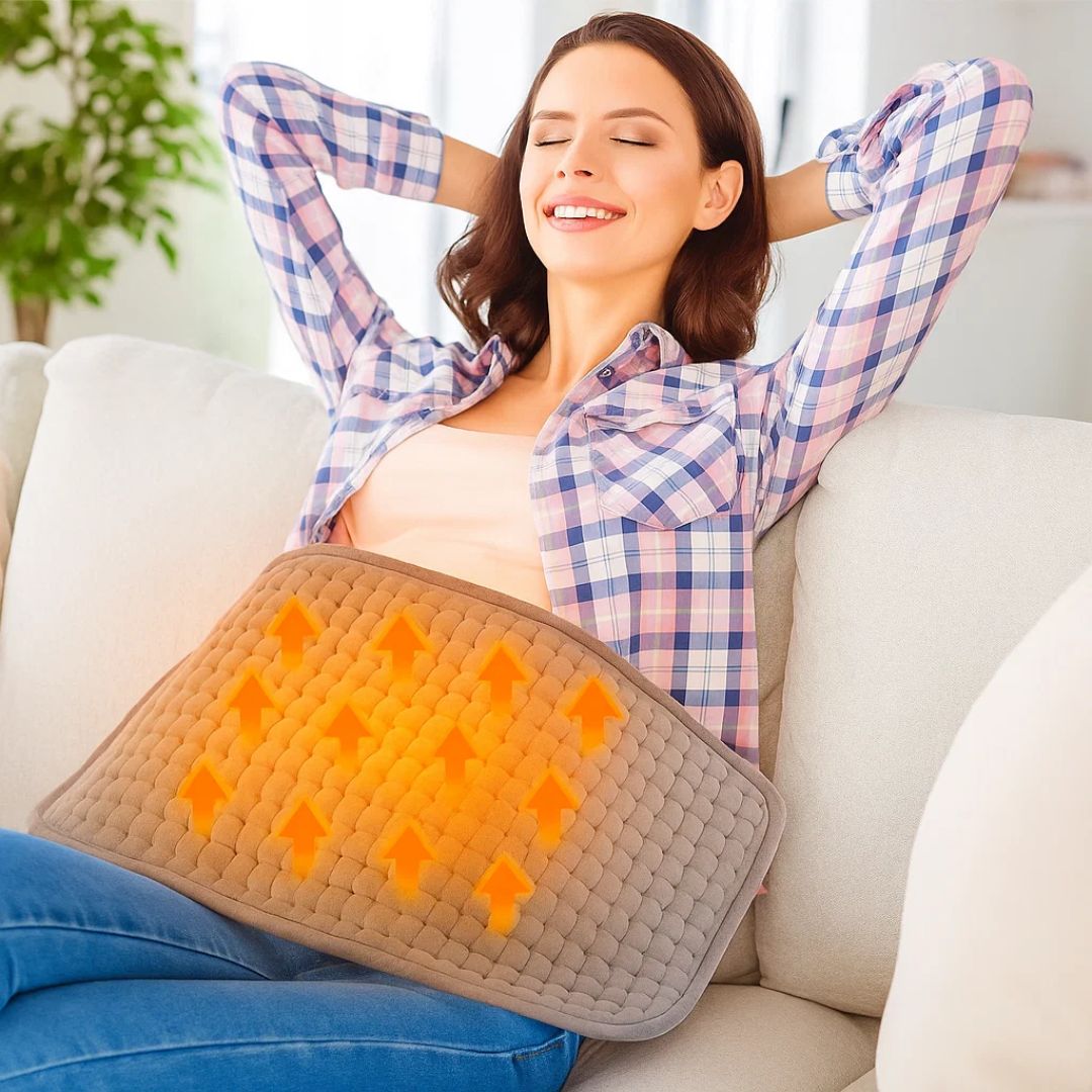 Mosrugs | Portable Heated Pads Pad for Back Pain, Muscle and Joint Pain Relief – Adjustable Heat for Cramps and Stress