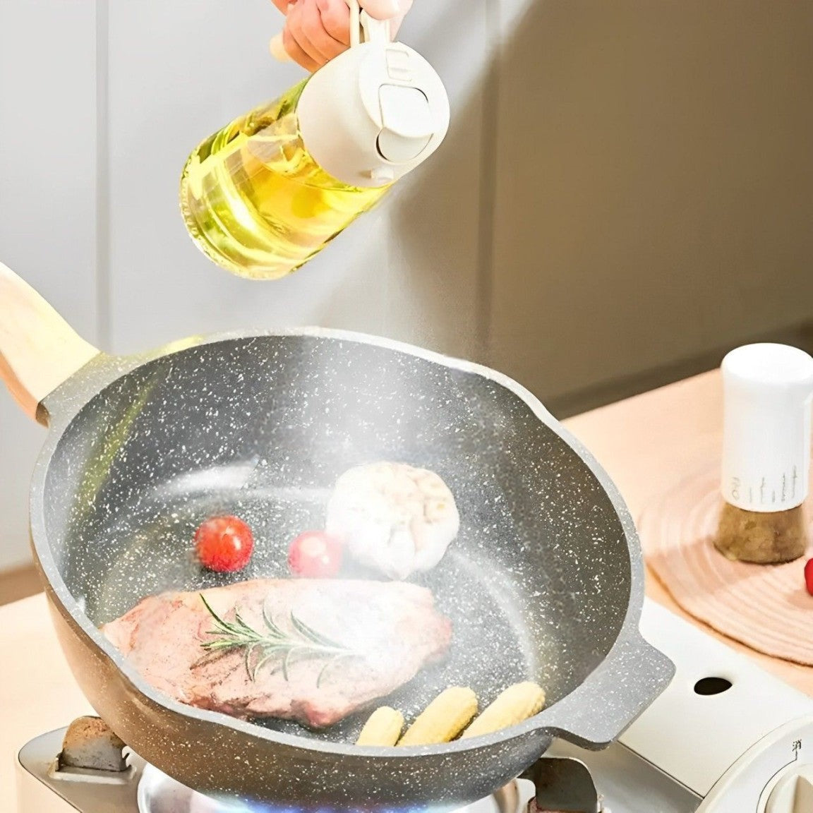 Mosrugs | 2-in-1 Olive Oil Dispenser & Sprayer – Perfect for Cooking, Salads, and BBQ