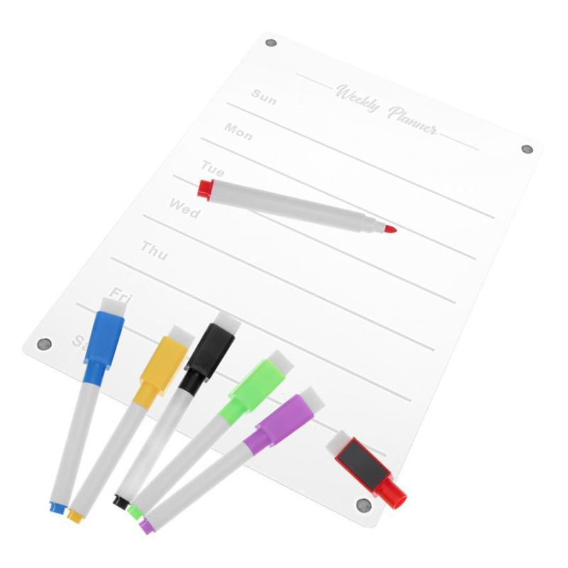Mosrugs | Weekly Planner Magnetic Fridge Organizer | Vibrant Markers, Easy Wipe Clean & Ideal for Home Kitchen Management