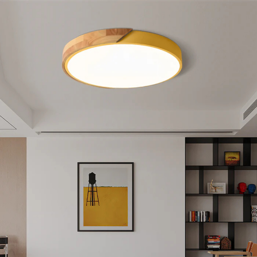 Mosrugs | Delos – Scandinavian Wooden LED Ceiling Light | Modern Energy-Efficient Interior Lighting