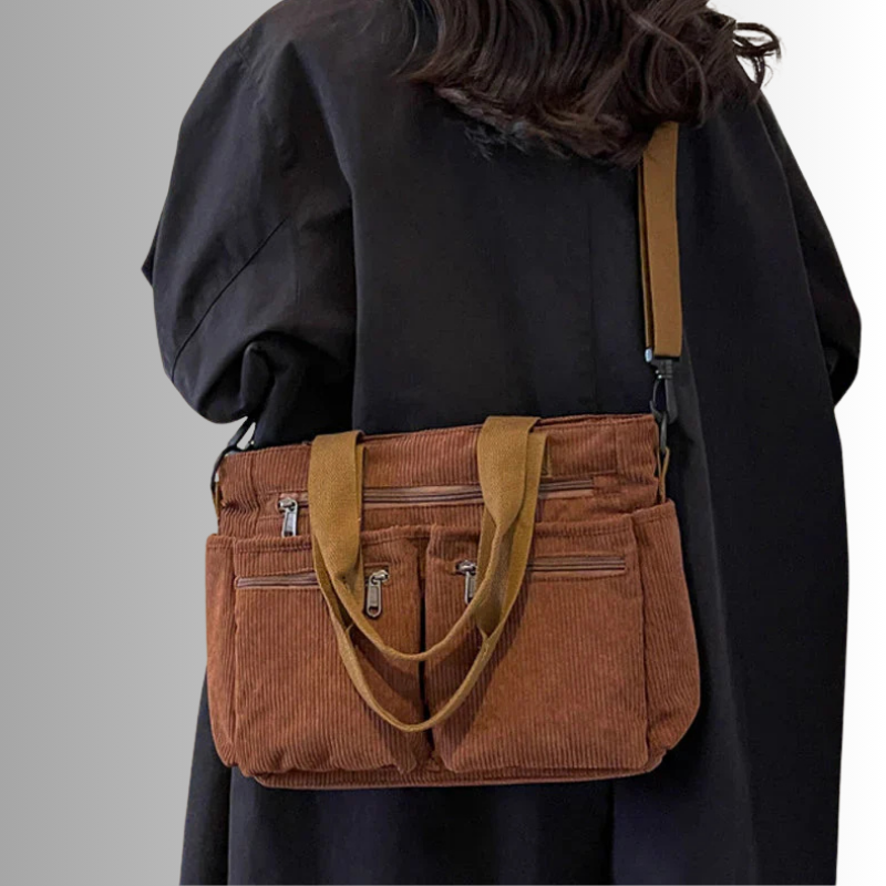 Mosrugs | Urban Cord Tote Stylish Corduroy Shoulder Bag – Spacious, Lightweight & Functional Everyday Tote