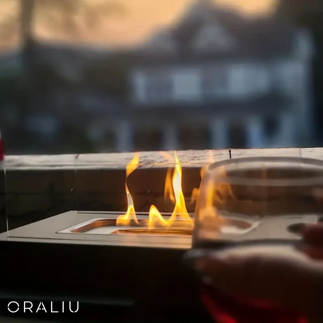 Mosrugs | Tabletop Bio-Ethanol Fireplace – Indoor & Outdoor Smokeless Flame Heater