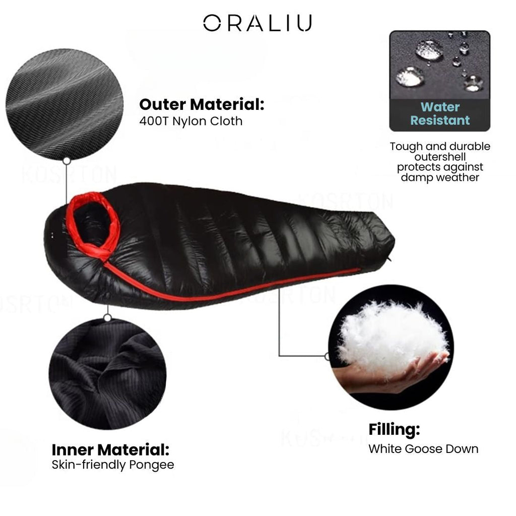 Mosrugs | Winter Sleeping Bag – Down Insulated, 400T Ripstop Nylon, -20°C Rated