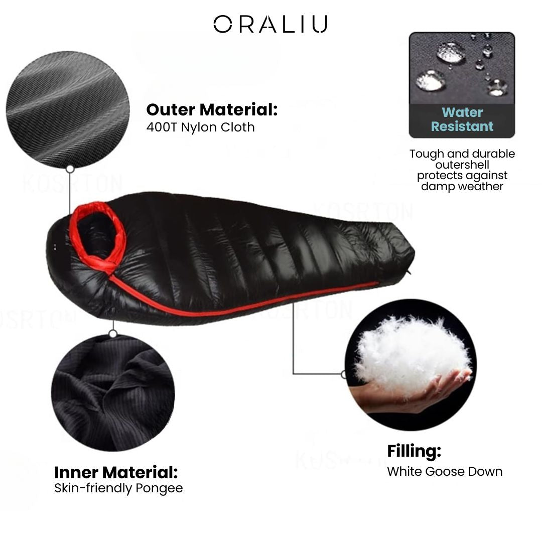 Mosrugs | Winter Sleeping Bag – Down Insulated, 400T Ripstop Nylon, -20°C Rated