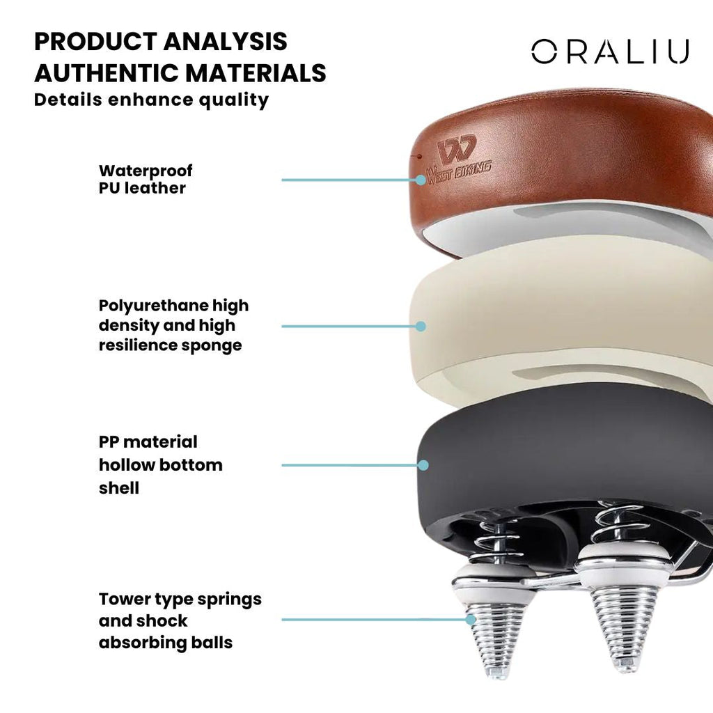 Mosrugs | Luxury Ergonomic Bike Saddle – Anti-Shock, Waterproof Seat for City & Mountain Bikes