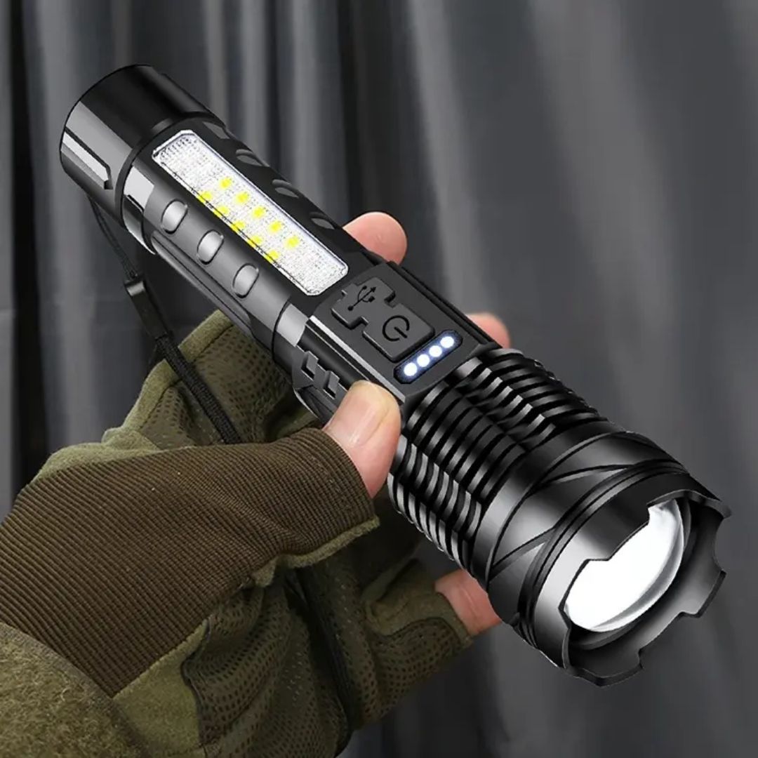 Mosrugs | Zoomable LED Flashlight – 3KM Range, Ultra Bright & Durable